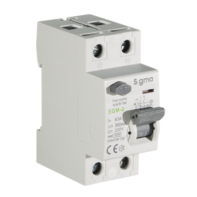 2x63A 300mA Kaçak Akım Koruma Şalteri (AC Tipi) ; 10kA - 1
