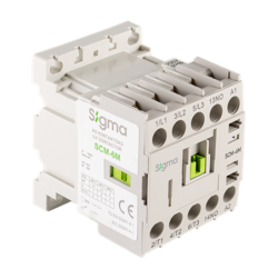 3 Kutuplu Mini Kontaktör - Bobin Devresi :230 VAC ; Anma Gücü : 2.2kW-Yardımcı Kontak 1NC - 1