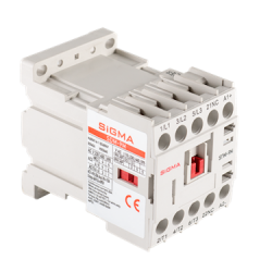 3 Kutuplu Mini Kontaktör - Bobin Devresi :24V DC ; Anma Gücü : 2.2kW-Yardımcı Kontak 1NC - 1