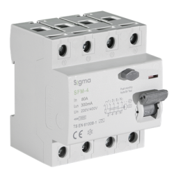 4x80A 300mA Kaçak Akım Koruma Şalteri (A Tipi) ; 10kA - 1