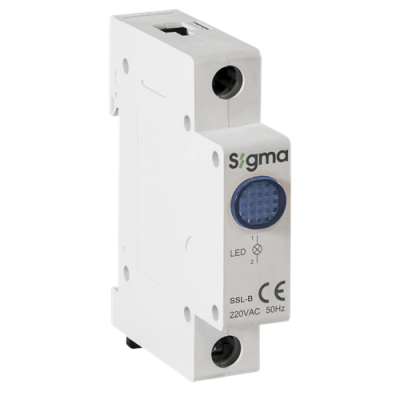 Ledli Ray Tipi Sinyal Lambası 220 V AC ; Renk: Mavi - 3