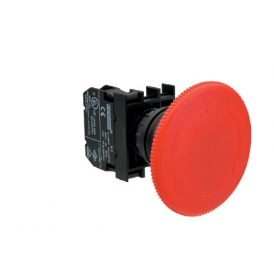 B Serisi , Çevirmeli Tip Acil Stop Buton ; 1 NA + 1 NK Kontaklı ; Renk : Kırmızı