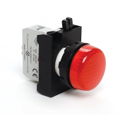CP Serisi Kontak Bloklu Sinyal Lambası , 100-230V AC ; Kırmızı ; LED