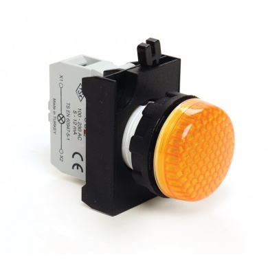 CP Serisi Kontak Bloklu Sinyal Lambası , 100-230V AC ; Sarı ; LED