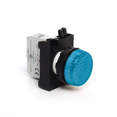 CP Serisi Kontak Bloklu Sinyal Lambası , 12-30V AC/DC ; Mavi ; LED