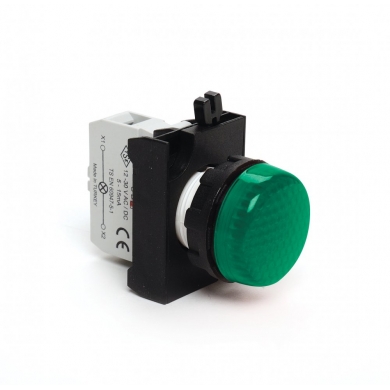 CP Serisi Kontak Bloklu Sinyal Lambası , 12-30V AC/DC ; Yeşil ; LED