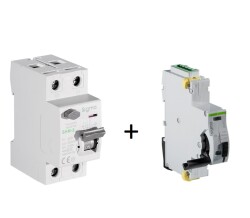 SCRC03 Otomatik Yeniden Kurma Ünitesi + 2x40A 30mA Kaçak Akım Rölesi - 1
