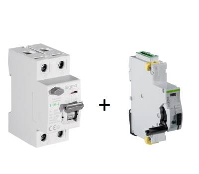 SCRC03 Otomatik Yeniden Kurma Ünitesi + 2x40A 30mA Kaçak Akım Rölesi - 1